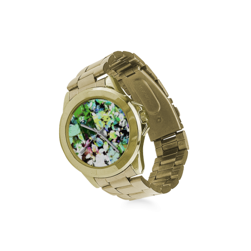 Foliage Patchwork #2 - Jera Nour Vegas Gold Custom Gilt Watch(Model 101)