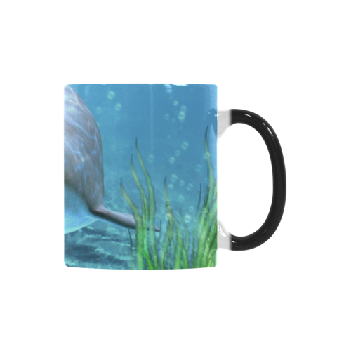 A proud dolphin swims in the ocean Custom Morphing Mug