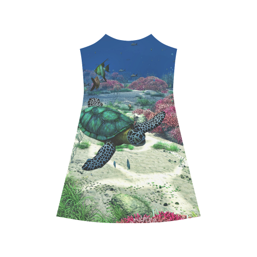 Sea Turtle Alcestis Slip Dress (Model D05)
