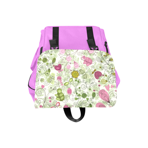 doodle flowers Casual Shoulders Backpack (Model 1623)