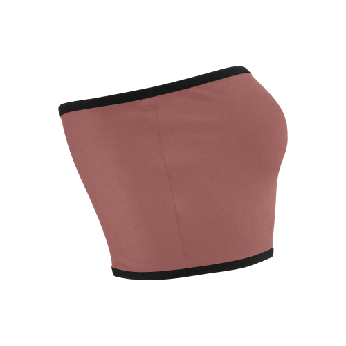 Marsala Color Accent Bandeau Top