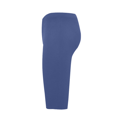 Deep Ultramarine Color Accent Hestia Cropped Leggings (Model L03)