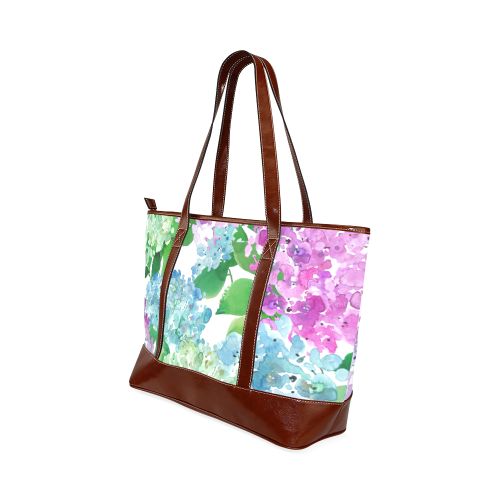 Watercolor Hydrangea Tote Handbag (Model 1642)