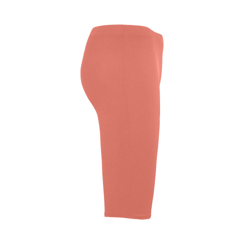 Coral Color Accent Hestia Cropped Leggings (Model L03)