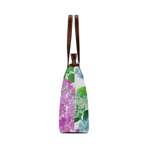 Watercolor Hydrangea Shoulder Tote Bag (Model 1646)
