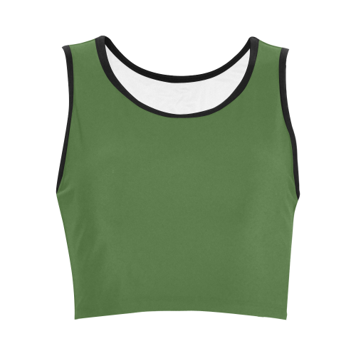 Treetop Color Accent Women's Crop Top (Model T42)