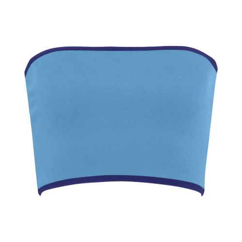 Azure Blue Color Accent Bandeau Top