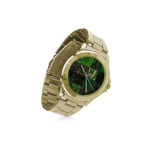 Foliage Patchwork #1 - Jera Nour Vegas Gold Custom Gilt Watch(Model 101)