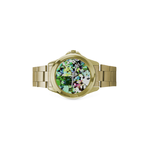 Foliage Patchwork #2 - Jera Nour Vegas Gold Custom Gilt Watch(Model 101)