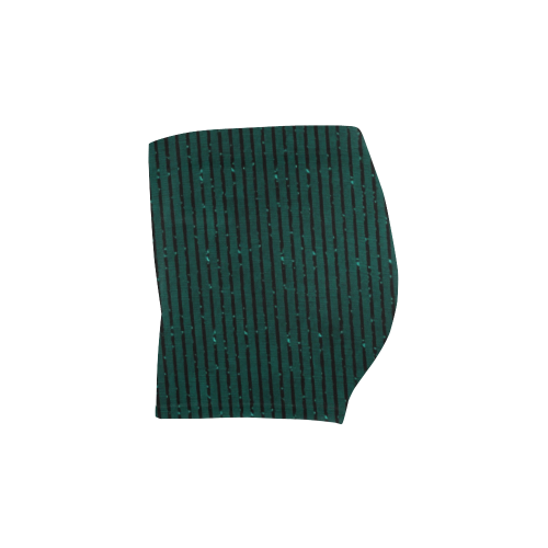 Teal Glitter Stripe Briseis Skinny Shorts (Model L04)
