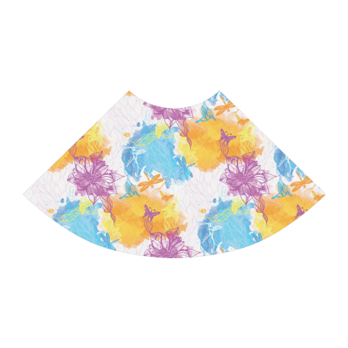 vibrant flower watercolor Atalanta Sundress (Model D04)