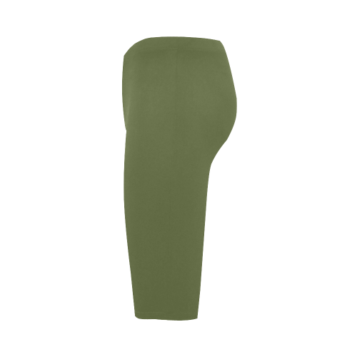 Cedar Green Color Accent Hestia Cropped Leggings (Model L03)