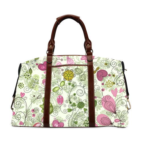 doodle flowers Classic Travel Bag (Model 1643)