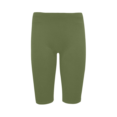 Cedar Green Color Accent Hestia Cropped Leggings (Model L03)