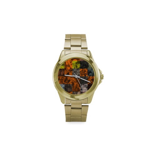 Foliage Patchwork #9 - Jera Nour Vegas Gold Custom Gilt Watch(Model 101)