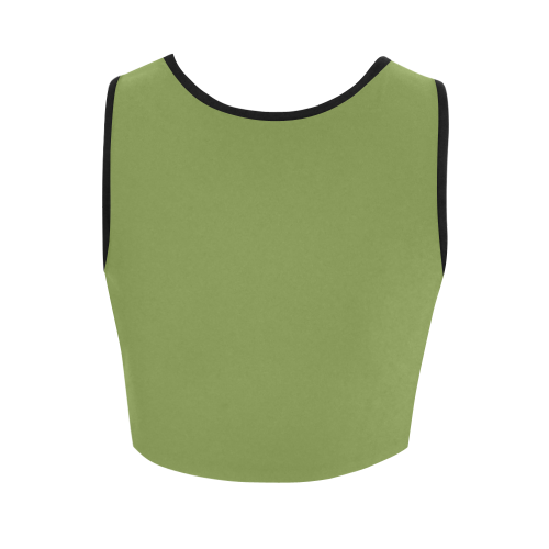 Peridot Color Accent Women's Crop Top (Model T42)