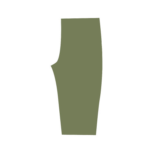 Cedar Green Color Accent Hestia Cropped Leggings (Model L03)