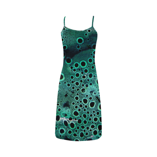 Green Bubbles Alcestis Slip Dress (Model D05)