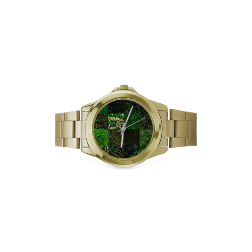 Foliage Patchwork #1 - Jera Nour Vegas Gold Custom Gilt Watch(Model 101)