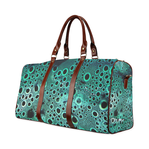 Green Bubbles Waterproof Travel Bag/Small (Model 1639)