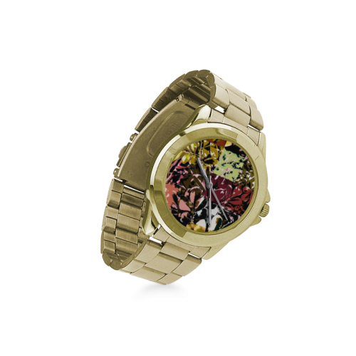 Foliage Patchwork #6 - Jera Nour Vegas Gold Custom Gilt Watch(Model 101)