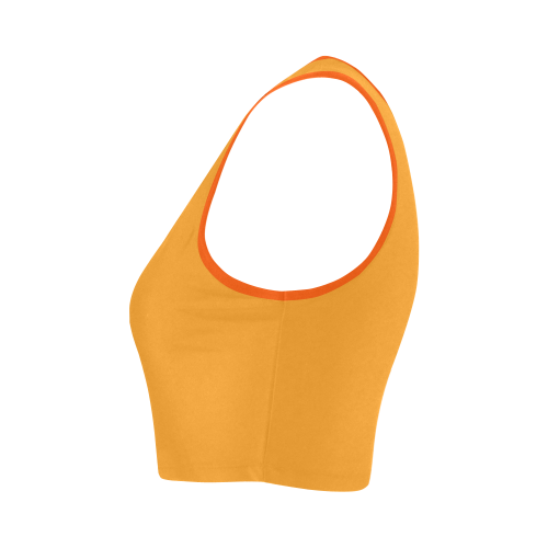 Radiant Yellow Color Accent Women's Crop Top (Model T42)