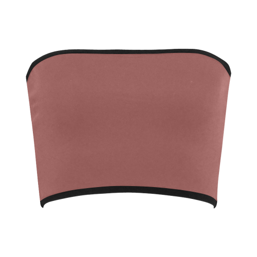 Marsala Color Accent Bandeau Top