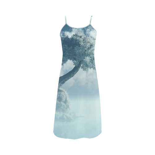 Frozen Tree at the lake Alcestis Slip Dress (Model D05)