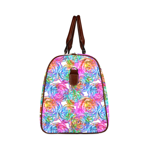 vibrant flower watercolor Waterproof Travel Bag/Small (Model 1639)