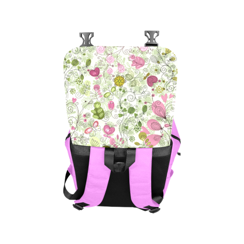 doodle flowers Casual Shoulders Backpack (Model 1623)