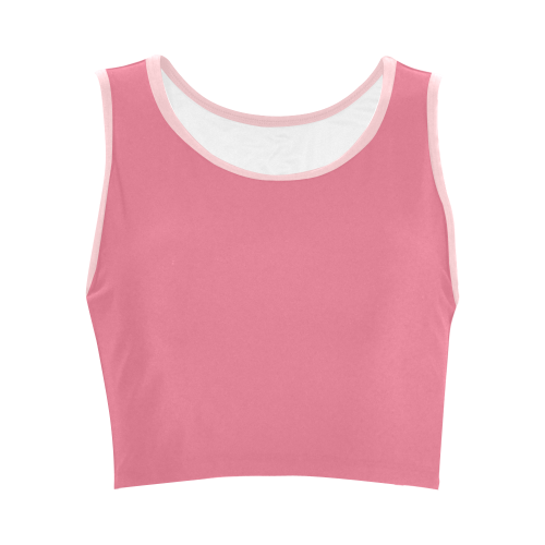 Bubblegum Color Accent Women's Crop Top (Model T42)