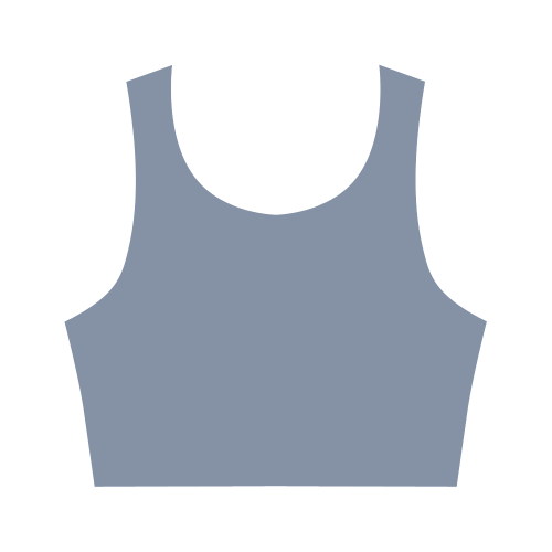 Country Blue Color Accent Women's Crop Top (Model T42)