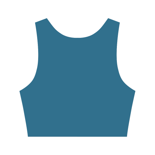 Blue Sapphire Color Accent Women's Crop Top (Model T42)