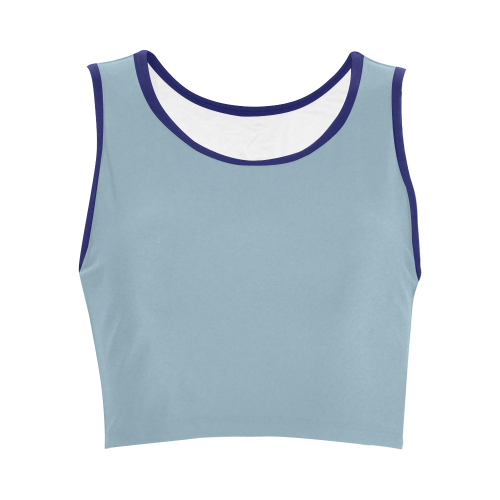 Forget-Me-Not Color Accent Women's Crop Top (Model T42)