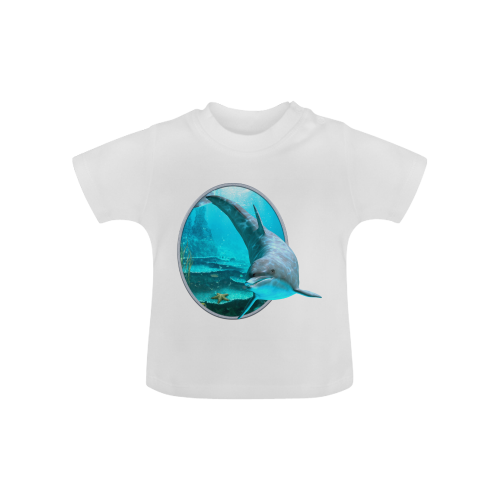 A proud dolphin swims in the ocean Baby Classic T-Shirt (Model T30)