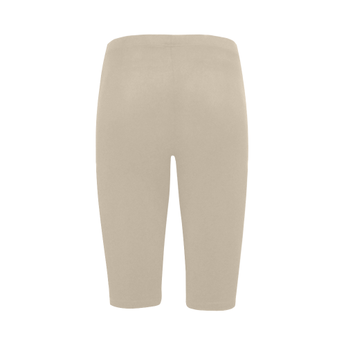 Frosted Almond Color Accent Hestia Cropped Leggings (Model L03)
