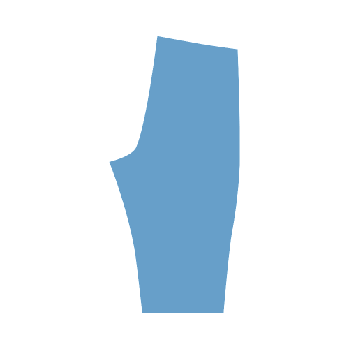 Azure Blue Color Accent Hestia Cropped Leggings (Model L03)