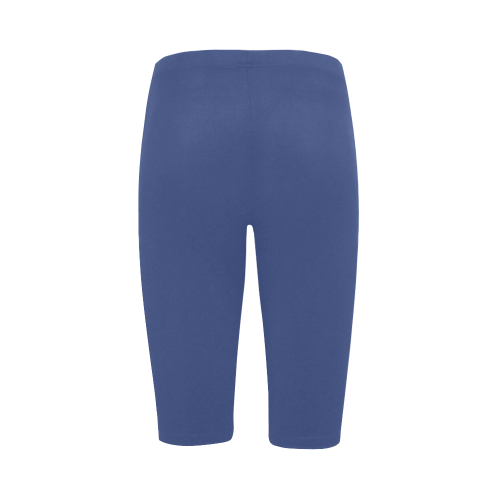 Deep Ultramarine Color Accent Hestia Cropped Leggings (Model L03)