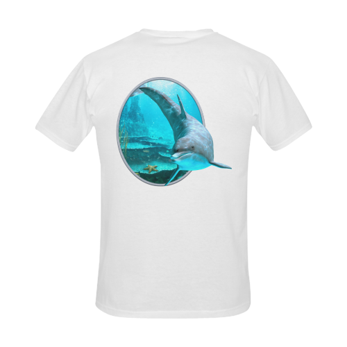 A proud dolphin swims in the ocean Men's Slim Fit T-shirt (Model T13)