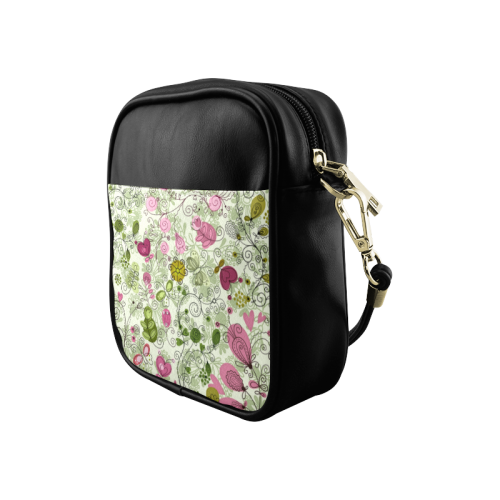 doodle flowers Sling Bag (Model 1627)