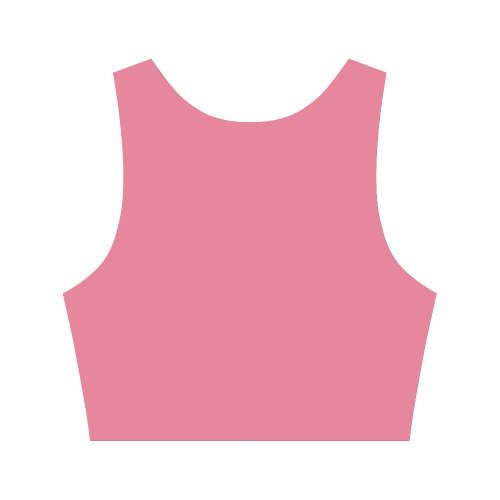 Bubblegum Color Accent Women's Crop Top (Model T42)