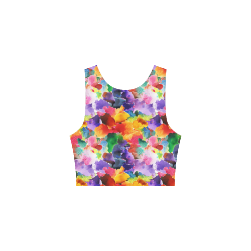 vibrant flower watercolor Atalanta Sundress (Model D04)