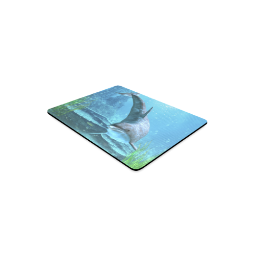 A proud dolphin swims in the ocean Rectangle Mousepad