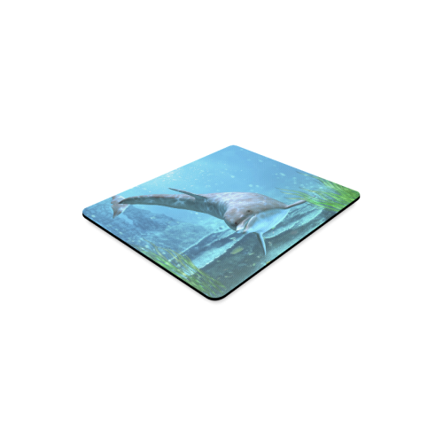 A proud dolphin swims in the ocean Rectangle Mousepad