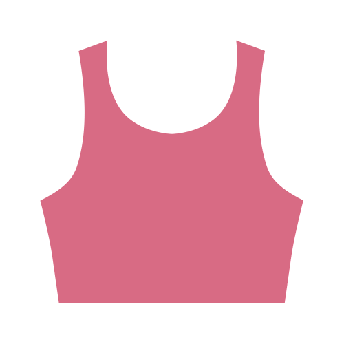 Honeysuckle Color Accent Women's Crop Top (Model T42)