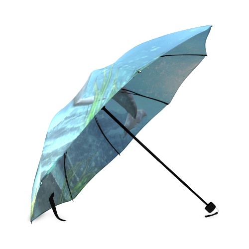 A proud dolphin swims in the ocean Foldable Umbrella (Model U01)