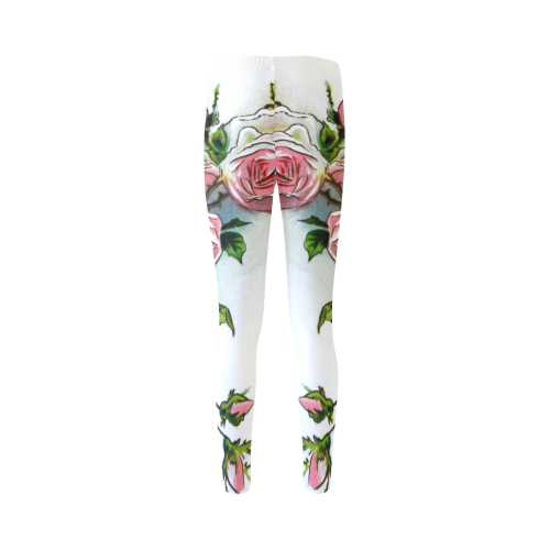 Vintage Pink Rose Floral Cassandra Women's Leggings (Model L01)