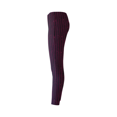 Anemone Glitter Stripe Cassandra Women's Leggings (Model L01)