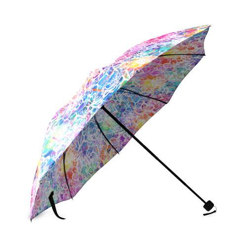 vibrant flower watercolor Foldable Umbrella (Model U01)