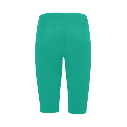 Peacock Green Color Accent Hestia Cropped Leggings (Model L03)